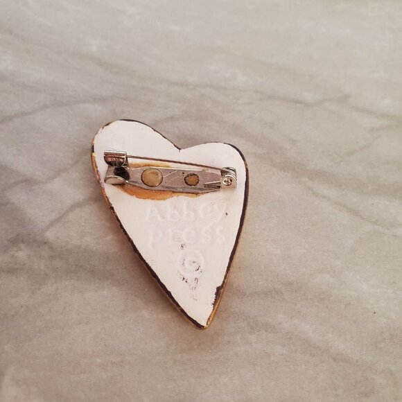 ✨ Vintage 1980s 80s Abbey Press Blue Green Yellow Moon Stars Brooch ✨ - Picture 2 of 3